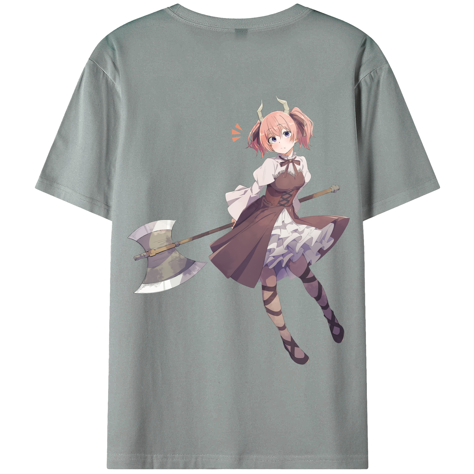 （画像用） 葬送のフリーレン Frieren 綿100％ メンズ半袖Tシャツ（バックプリント） 通気性
